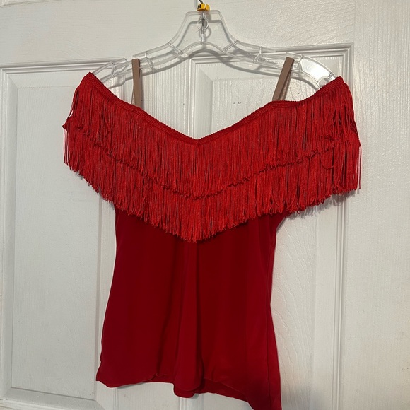 Dance America Dresses & Skirts - 2 Piece Set - Red Fringe